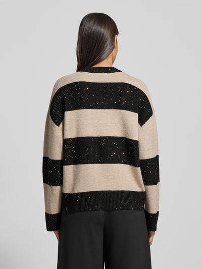 Christian Berg Woman Sweter z dzianiny o kroju oversized z prążkowanymi wykończeniami  Czarny 5