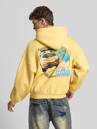 RHUDE Bluza rozpinana z czystej bawełny Jasnożółty 5