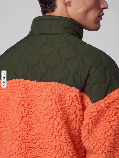 Polo Ralph Lauren Sweatshirt mit kontrastierendem Steppeinsatz aus Nylon Orange 3