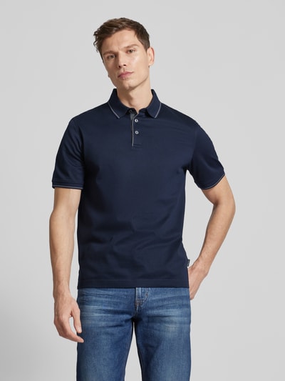 bugatti Poloshirt met labeldetail Marineblauw - 4