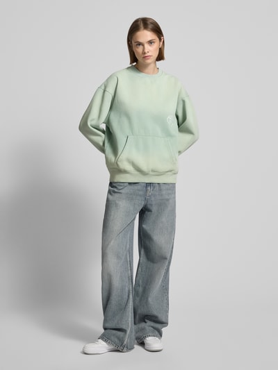 ANOTHER COTTON LAB Oversized Sweatshirt mit Label-Print Modell 'Matcha Mornings' Mint 1