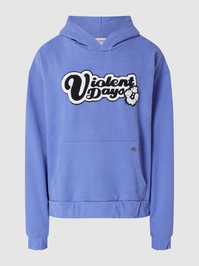 No Bystanders Oversized Hoodie mit Message  Violett 2