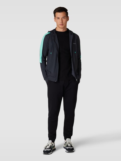 BOSS Green Sweatjacke mit Label-Print Modell 'Sicon' Marineblau 1