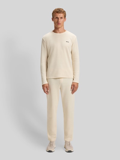 BOSS Regular Fit Sweatpants aus Baumwoll-Mix Offwhite 1