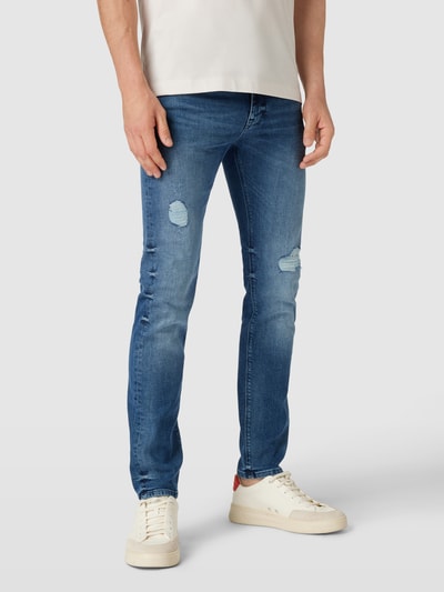 Tommy Hilfiger Slim Fit Jeans im 5-Pocket-Design Modell 'BLEECKER' Dunkelblau 4