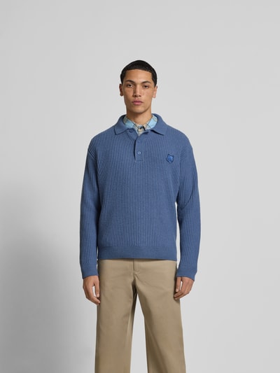 MAISON KITSUNÉ Wollpullover aus reiner Wolle Marine 4