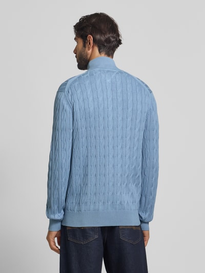 Tommy Hilfiger Regular fit gebreid jack van puur katoen Lichtblauw - 5