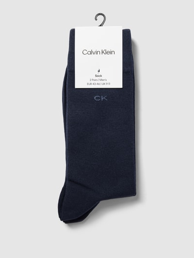 CK Calvin Klein Socken mit Logo-Stitching im 2er-Pack Dunkelblau 3