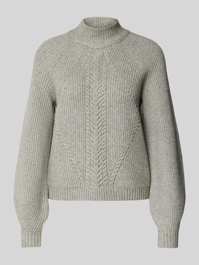 Only Regular Fit Strickpullover aus weichem Viskose-Mix Modell 'KATIA' Mittelgrau Melange 2