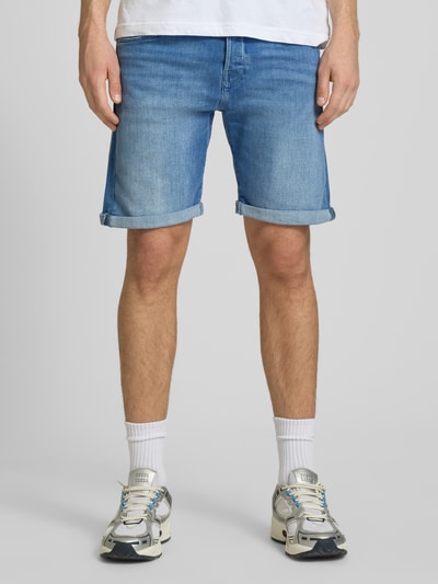 JACK & JONES Szorty jeansowe z brzegiem model 'RICK' Niebieski 4