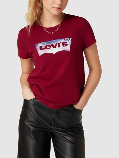 Levi's® T-Shirt mit Label-Print Bordeaux 4