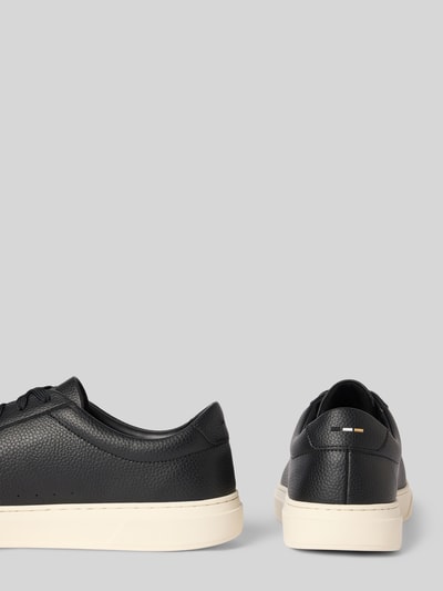 BOSS Low Top Sneaker aus genarbtem Rindsleder Black 2