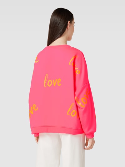 miss goodlife Sweatshirt met motiefprint, model 'LOVE HARDFACE' Felroze - 5