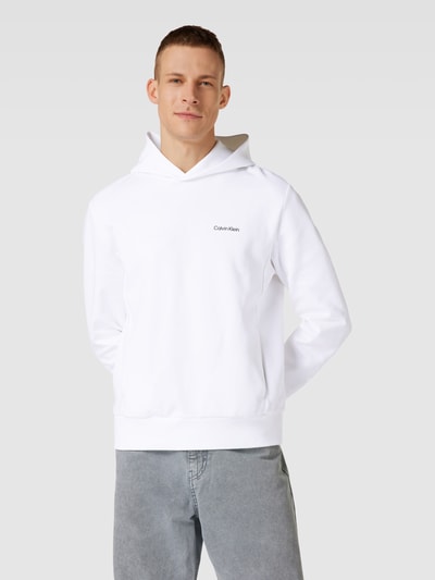 CK Calvin Klein Hoodie met labelprint, model 'MICRO LOGO' Wit - 4