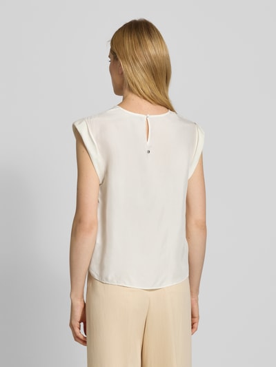 BOSS Orange Regular Fit Blusentop aus Cupro-Viskose-Mix Modell 'IRNETTE' Weiss 5