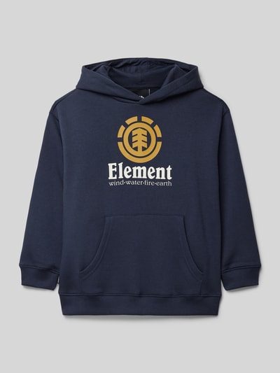 Element Hoodie mit Label-Print und Känguru-Tasche Marine 1