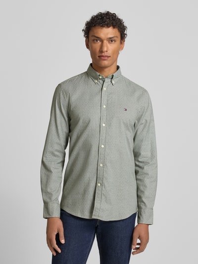 Tommy Hilfiger Koszula casualowa o kroju slim fit z czystej bawełny Khaki 4