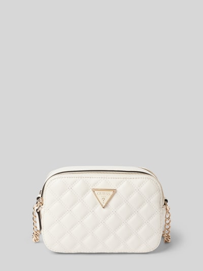 Guess Handtas met labelapplicatie, model 'GIULLY' Offwhite - 2