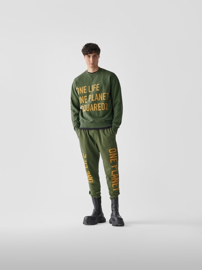 Dsquared2 Sweatshirt mit Prints Oliv 1