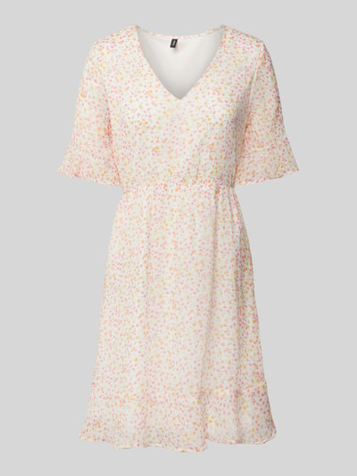 Vero Moda Sukienka mini ze wzorem na całej powierzchni model ‘SMILLA’ Beżowy 2