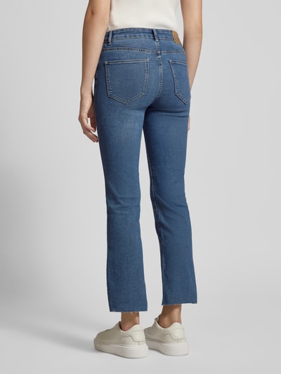 Vero Moda Regular fit high waist jeans met open zoom, model 'SHEILA' Blauw - 5