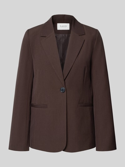 Productfoto, Regular Fit blazer met viscose, elastische materiaalmix, reverskraag, knoopsluiting, paspelzakken, Model 'Danta' van b.young, ruglengte bij maat 36: 68 cm, borstwijdte bij maat 36: 42 cm, mouwlengte bij maat 36: 60 cm