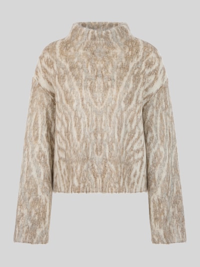 Marc Cain Pullover aus Mohairwolle mit ausgestelltem Ärmel Hellgrau 2