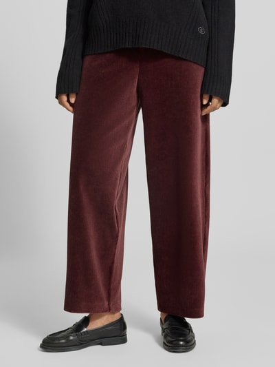 Raffaello Rossi Tapered Fit Cordhose aus Baumwoll-Mix Modell 'SALLY' Bordeaux 4
