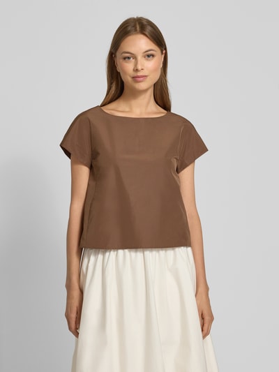 Weekend Max Mara Boxy Fit Top mit abgerundetem Saum Modell 'PARANA' Dunkelbraun 4