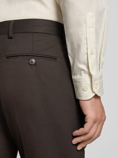 SELECTED HOMME Slim fit pantalon met wol, model 'NEIL' Donkerbruin - 3