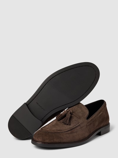 Gant Tassel-Loafer mit Ziernähten Modell 'Lozham' Dunkelbraun 4