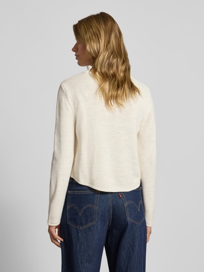 Only Relaxed Fit Strickjacke mit Zierknopf Modell 'TESSA' Ecru 5