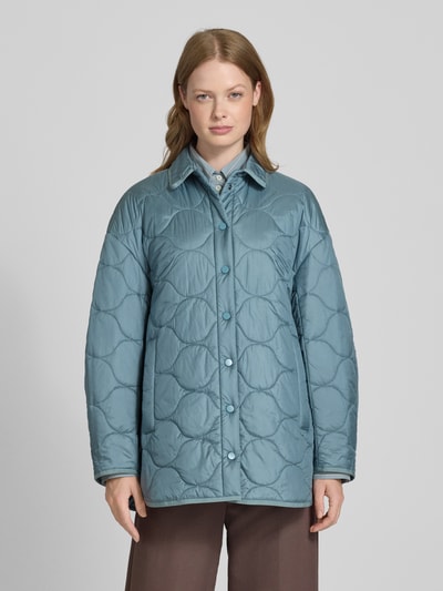 MM Loose fit gewatteerd jack met zijde, model 'ZANTE' Lichtblauw - 4