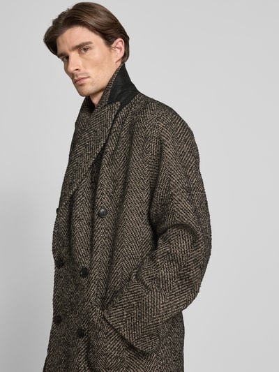 Drykorn Mantel aus Woll-Mix Modell 'MATESSO' Mittelbraun 3