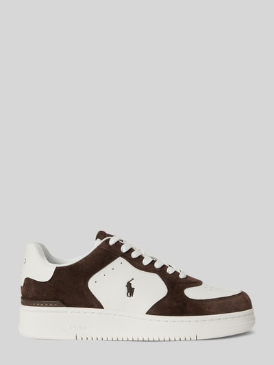 Polo Ralph Lauren Sneaker Low aus Rindsleder mit Logo-Schriftzug Dunkelbraun 2