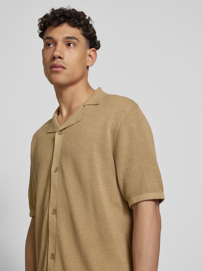 Jack & Jones Freizeithemd mit Knopfleiste Modell 'ORION' Beige 3