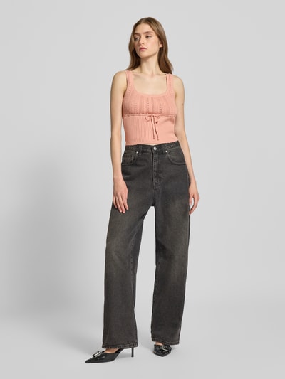 REVIEW Tanktop mit Square-Neck-Ausschnitt Altrosa 1