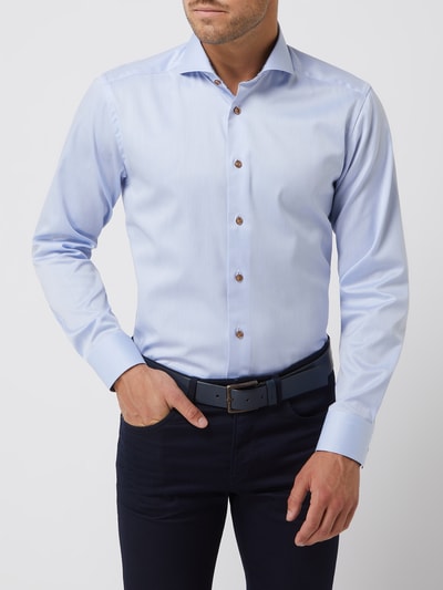 Eton Slim Fit Business-Hemd aus Twill Bleu 4