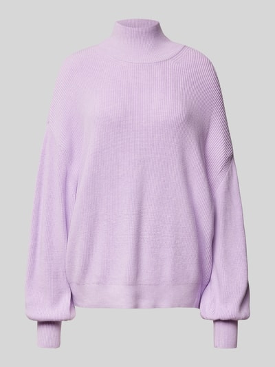 MSCH Copenhagen Gebreide pullover met opstaande kraag, model 'Magnea Rachelle' Lila - 2