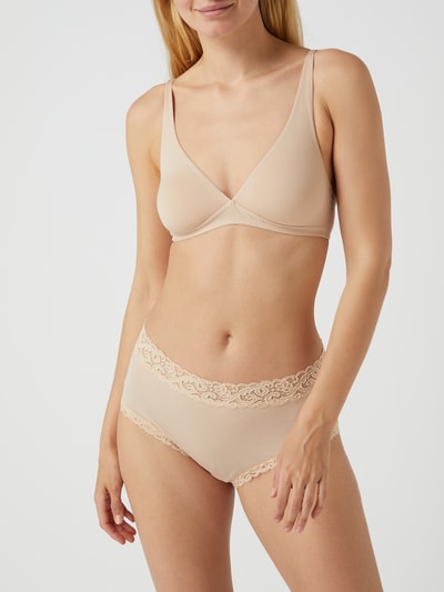 Hanro Slip mit Spitze Modell 'Moments' Beige 1