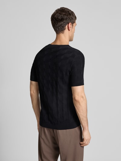 JOOP! Collection Bluzka z dzianiny z okrągłym dekoltem model ‘Mailon’ Czarny 5