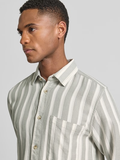 Tom Tailor Regular Fit Freizeithemd aus reiner Baumwolle Lind 3