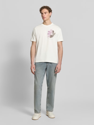 Marc O'Polo Relaxed Fit T-Shirt aus reiner Baumwolle Offwhite 1
