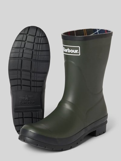 Barbour Boots mit Label-Detail Modell 'Banbury Mid Welly' Oliv 4