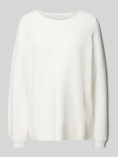 Christian Berg Woman Gebreide pullover met ronde hals Offwhite - 2