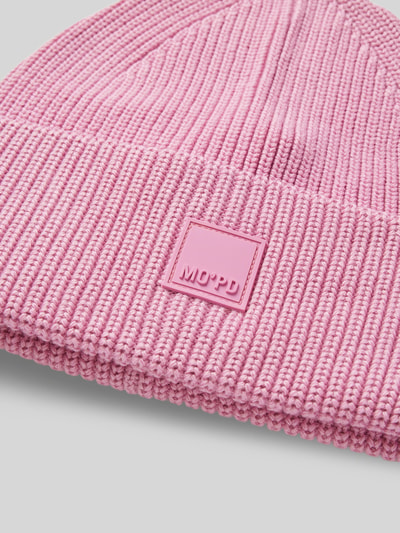 Marc O'Polo Denim Czapka beanie z naszywką z logo Różowawy 2