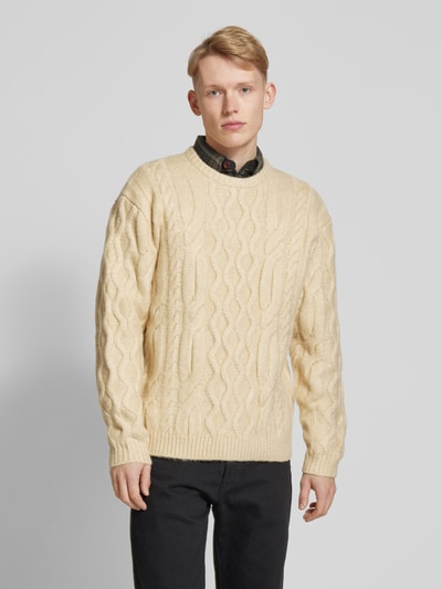 Levi's® Strickpullover mit Zopfmuster Beige 4