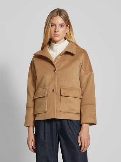 Gant Cropped Jacke mit Stehkragen Camel 4