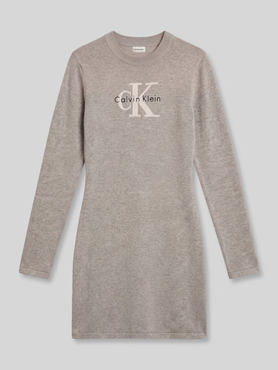 Calvin Klein Jeans Slim Fit Freizeitkleid aus reiner Baumwolle Mittelgrau Melange 2