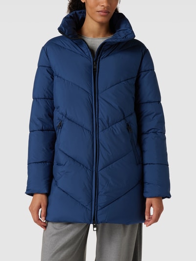 Jake*s Casual Gewatteerd jack met opstaande kraag Donkerblauw - 4